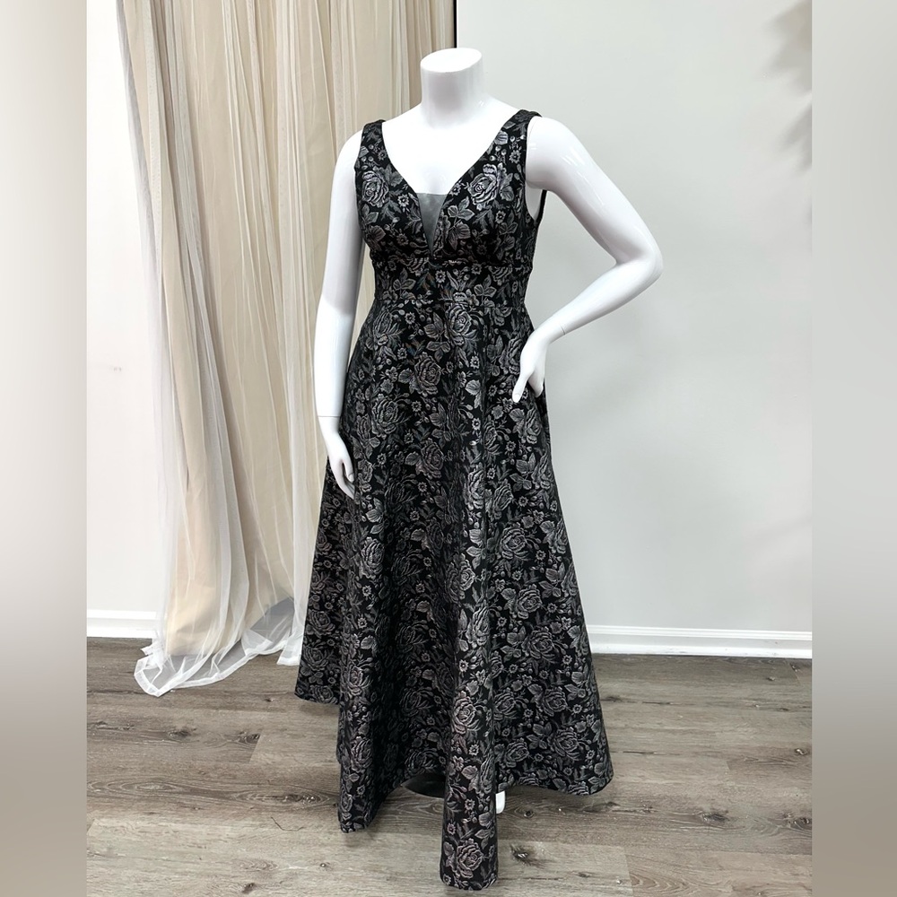 Jacquard Flower Print A-line Halloween Wedding Dress Gown Light Weight Sz XL 14